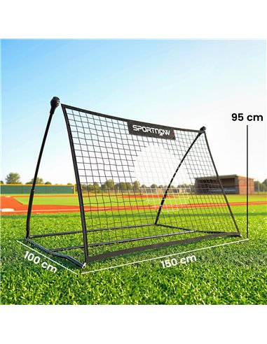 SPORTNOW Football Rebounder Net, Portable Kickback Football Rebounder Net with Carry Bag and Ground Stakes