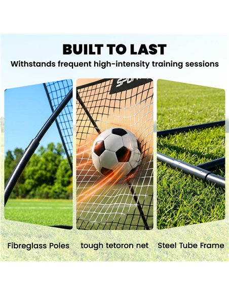 SPORTNOW Football Rebounder Net, Portable Kickback Football Rebounder Net with Carry Bag and Ground Stakes - pic 202574 | FastDaddyshop