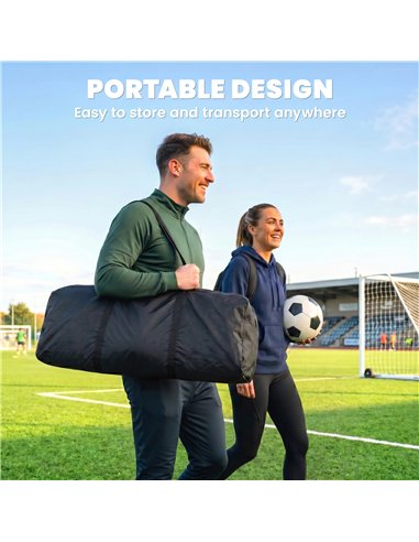 SPORTNOW Football Rebounder Net, Portable Kickback Football Rebounder Net with Carry Bag and Ground Stakes