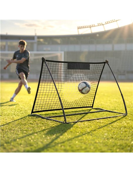 SPORTNOW Football Rebounder Net, Portable Kickback Football Rebounder Net with Carry Bag and Ground Stakes - pic 202578 | FastDaddyshop