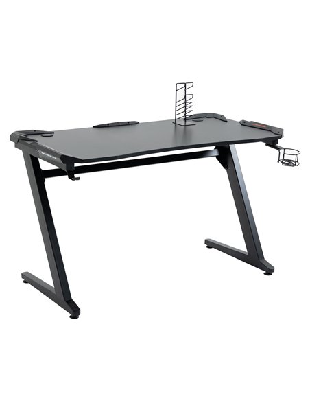 HOMCOM Ergonomic Gaming Desk, Racing Table with Headphone Hook, Cup Holder, Black - pic 20259 | FastDaddyshop