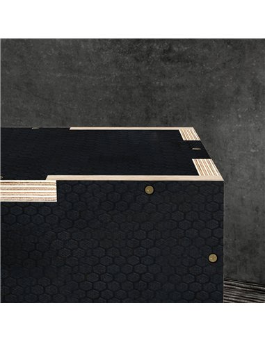SPORTNOW Multi-Faceted Jump Box, Wooden Step Up Box, for Home, Gym, Exercise, Black