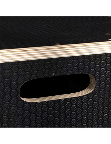 SPORTNOW Multi-Faceted Jump Box, Wooden Step Up Box, for Home, Gym, Exercise, Black