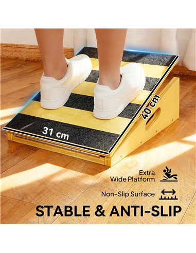 SPORTNOW Portable Slant Board, Adjustable Incline Board Calf Stretcher with Extra Side-Handle Design for Home Gym