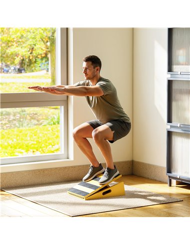 SPORTNOW Portable Slant Board, Adjustable Incline Board Calf Stretcher with Extra Side-Handle Design for Home Gym