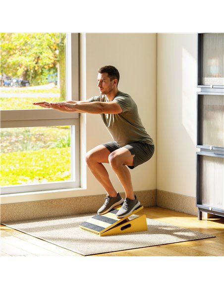 SPORTNOW Portable Slant Board, Adjustable Incline Board Calf Stretcher with Extra Side-Handle Design for Home Gym - pic 202642 | FastDaddyshop