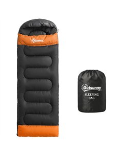 Outsunny Sleeping Bag for Adults, Lightweight & Compact Sleeping Bag, 3 Seasons, Grey