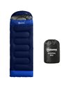 Outsunny Sleeping Bag for Adults, Lightweight & Compact Sleeping Bag, 3 Seasons, Navy Blue
