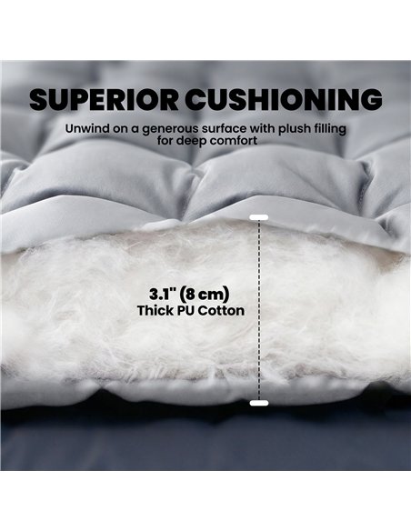 Outsunny Sleeping Mat, Foldable Camping Mattress Pad with Elastic Straps, Light Grey - pic 202745 | FastDaddyshop
