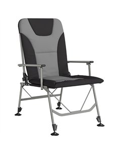 Outsunny Camping Chair Padded Reclining Folding Chair with Wide Armrests for Adults Black
