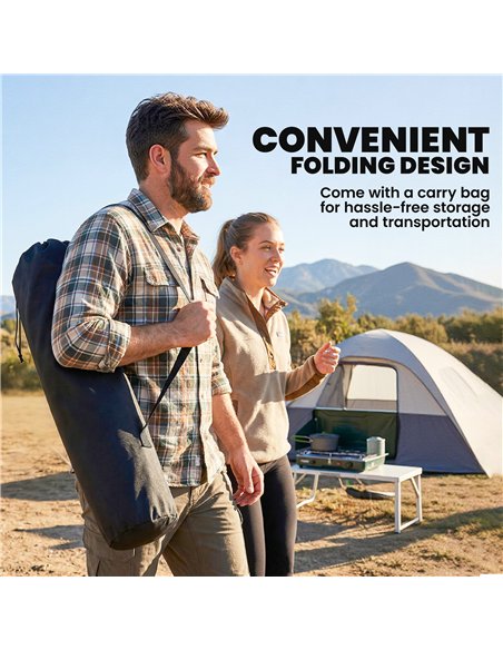 Outsunny Padded Camping Chair Adults Heavy Duty Folding Chair Side Pocket Cup Holder Carry Bag Outdoor Dark Blue - pic 202946 | FastDaddyshop