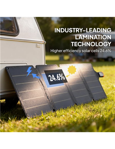 HOMCOM 36W Foldable Solar Panel, Portable Solar Charger Type-C to USB-A Charging Port, Power Supply for Outdoor - pic 203045 | FastDaddyshop