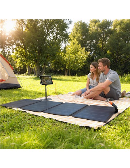 HOMCOM 36W Foldable Solar Panel, Portable Solar Charger Type-C to USB-A Charging Port, Power Supply for Outdoor - pic 203047 | FastDaddyshop