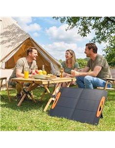 HOMCOM 100W Portable Solar Panel, Foldable Solar Charger with USB-A & USB-C Fast Charging Output, IP67 Waterproof for Mobile Pho 2