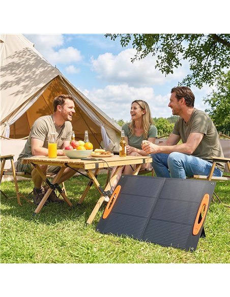 HOMCOM 100W Portable Solar Panel, Foldable Solar Charger with USB-A & USB-C Fast Charging Output, IP67 Waterproof for Mobile Pho - pic 203049 | FastDaddyshop