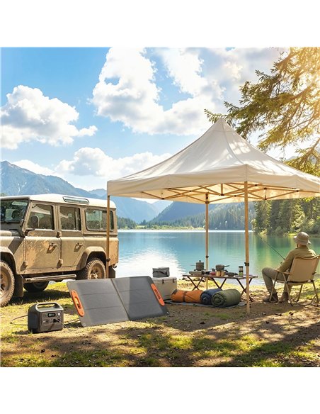 HOMCOM 100W Portable Solar Panel, Foldable Solar Charger with USB-A & USB-C Fast Charging Output, IP67 Waterproof for Mobile Pho - pic 203056 | FastDaddyshop