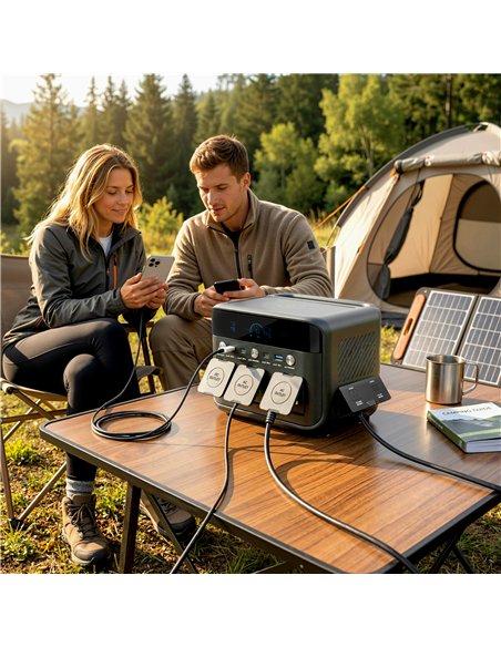 HOMCOM Portable Power Station with LiFePO4 Battery, 1.5H Fast Charge, Camping Power Pack with 600W AC/USB-A & USB-C Output - pic 203067 | FastDaddyshop