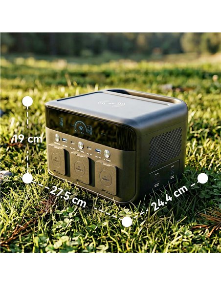 HOMCOM Portable Power Station with LiFePO4 Battery, 1.5H Fast Charge, Camping Power Pack with 600W AC/USB-A & USB-C Output - pic 203068 | FastDaddyshop