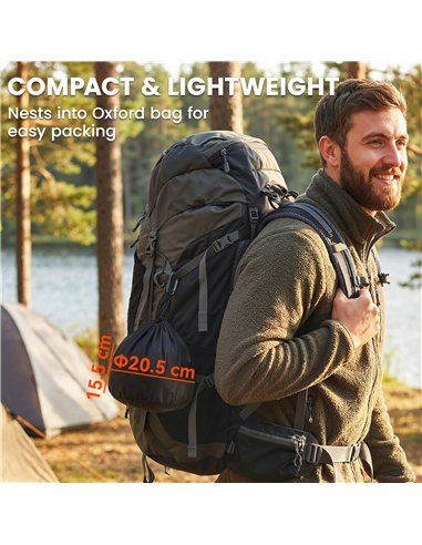Outsunny Camping Cookware Set for 4-5 People, Lightweight Aluminium Camping Cooking Kit with Anti-Scald Handles, Grey
