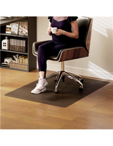 HOMCOM Chair Mat for Hard Floors, 90 x 120 cm Non-Slip Floor Mats for Wood/Tile Protection, Office & Home, Black