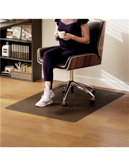 HOMCOM Chair Mat for Hard Floors, 90 x 120 cm Non-Slip Floor Mats for Wood/Tile Protection, Office & Home, Black - pic 203139 | FastDaddyshop