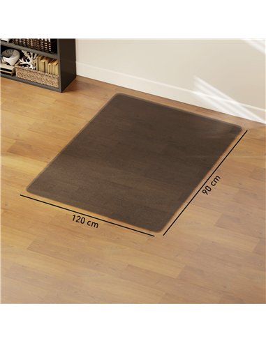 HOMCOM Chair Mat for Hard Floors, 90 x 120 cm Non-Slip Floor Mats for Wood/Tile Protection, Office & Home, Black