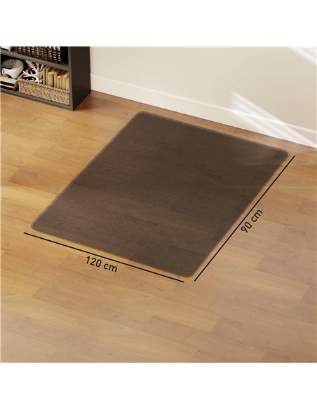 HOMCOM Chair Mat for Hard Floors, 90 x 120 cm Non-Slip Floor Mats for Wood/Tile Protection, Office & Home, Black - pic 203140 | FastDaddyshop