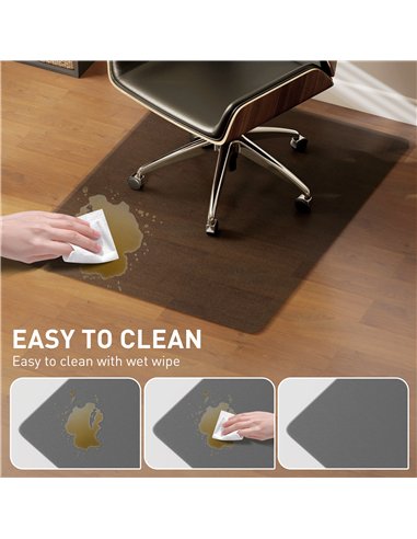 HOMCOM Chair Mat for Hard Floors, 90 x 120 cm Non-Slip Floor Mats for Wood/Tile Protection, Office & Home, Black