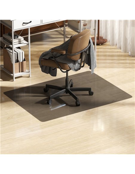HOMCOM Chair Mat for Hard Floors, 90 x 120 cm Non-Slip Floor Mats for Wood/Tile Protection, Office & Home, Black - pic 203145 | FastDaddyshop