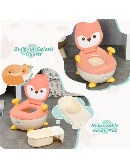 ZONEKIZ Baby Potty Training Toilet with Splash Guard, Anti-Tip Feet, Side Handles, Easy to Clean - pic 203152 | FastDaddyshop