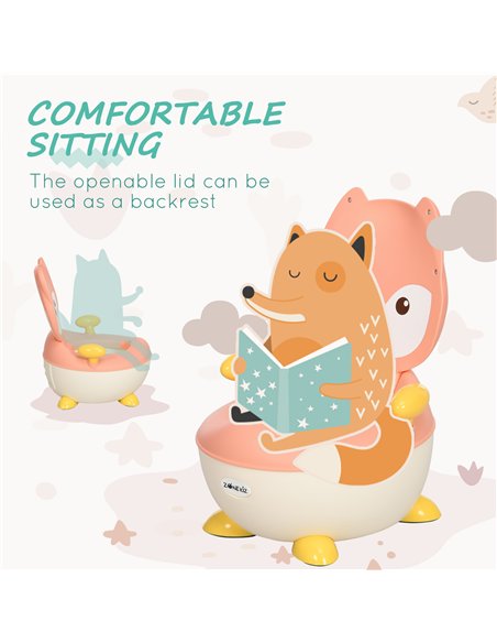 ZONEKIZ Baby Potty Training Toilet with Splash Guard, Anti-Tip Feet, Side Handles, Easy to Clean - pic 203153 | FastDaddyshop
