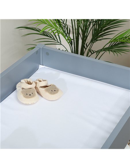 AIYAPLAY Baby Changing Unit with 4 Storage Drawers, Mat for Bedroom Nursery, 84 x 84.5 cm, Grey - pic 203164 | FastDaddyshop