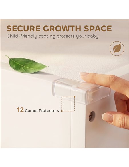 AIYAPLAY Baby Changing Table with 2 Storage Shelves, Nursery Diaper Changing Unit with Waterproof Changing Mat, White - pic 203180 | FastDaddyshop
