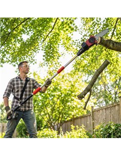 Outsunny 18V 8" Cordless Pole Chainsaw, 1.94m/2.56m Electric Chainsaw with 2 x 4.0Ah Batteries, Charger, Auto Lubrication 2