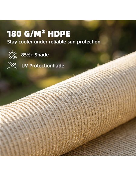 Outsunny Sun Shade Sail UV Protection Canopy with Stainless Steel Eyelets for Patio Garden 2 x 3 m Beige - pic 203268 | FastDaddyshop