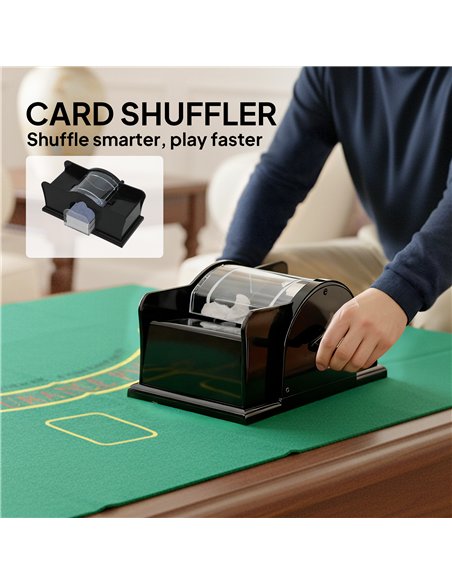 SPORTNOW 300-Piece Poker Chips Set with Card Shuffler, Card Shoe, Case, Casino Texas Holdem Poker Set with Mat, Silver Tone - pic 203332 | FastDaddyshop