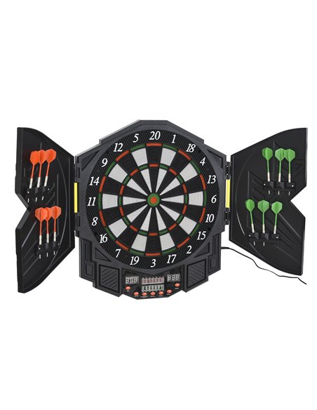 HOMCOM Dart Board Set, Electronic Dartboard with LED Digital Score Display, Soft Tip Darts, 27 Games, Speaker Sound - pic 203346 | FastDaddyshop