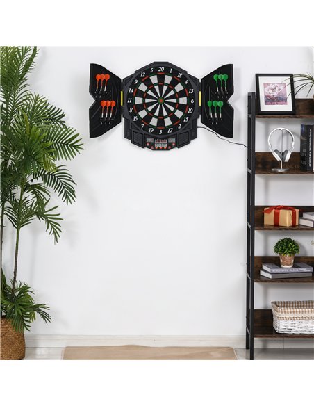 HOMCOM Dart Board Set, Electronic Dartboard with LED Digital Score Display, Soft Tip Darts, 27 Games, Speaker Sound - pic 203347 | FastDaddyshop