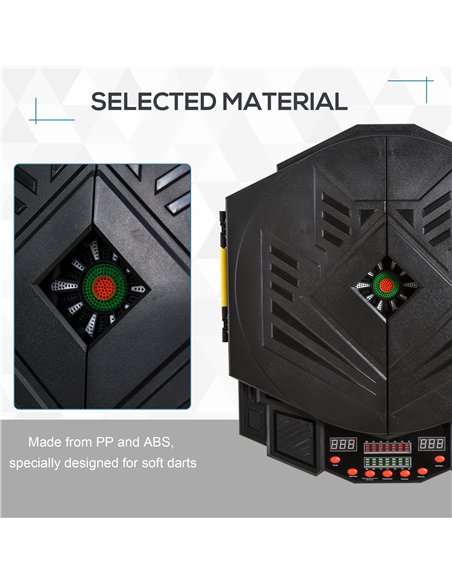 HOMCOM Dart Board Set, Electronic Dartboard with LED Digital Score Display, Soft Tip Darts, 27 Games, Speaker Sound - pic 203349 | FastDaddyshop