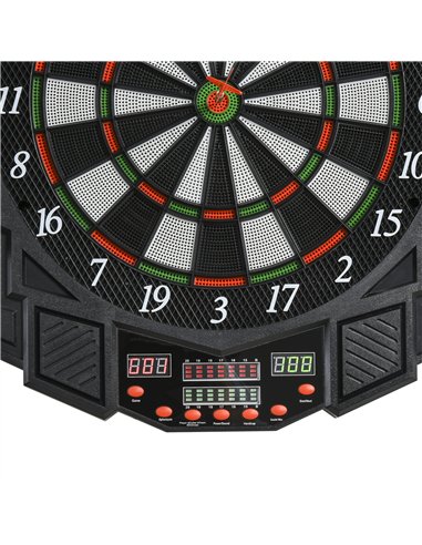 HOMCOM Dart Board Set, Electronic Dartboard with LED Digital Score Display, Soft Tip Darts, 27 Games, Speaker Sound