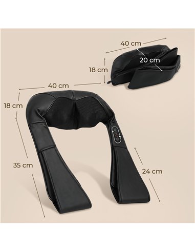 HOMCOM Neck and Shoulder Massager with Heat, Deep Tissue Shiatsu 3D Kneading Massager for Neck, Back, Waist, Foot and Leg