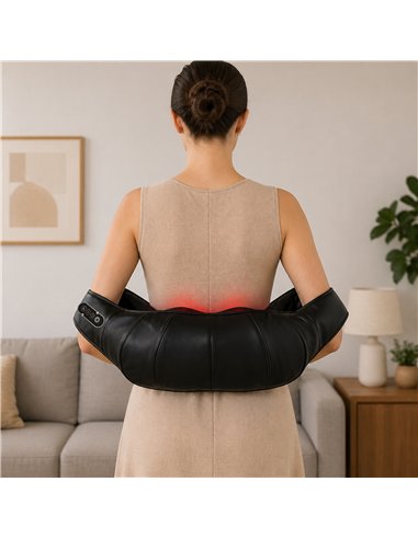 HOMCOM Neck and Shoulder Massager with Heat, Deep Tissue Shiatsu 3D Kneading Massager for Neck, Back, Waist, Foot and Leg