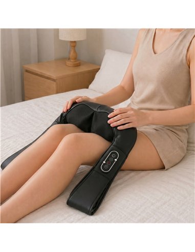 HOMCOM Neck and Shoulder Massager with Heat, Deep Tissue Shiatsu 3D Kneading Massager for Neck, Back, Waist, Foot and Leg