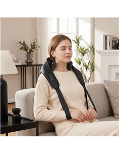HOMCOM Cordless Neck Massager with Heat, Deep Tissue 4D Shiatsu Neck and Shoulder Massager for Car Home, Gifts for Men Women 2