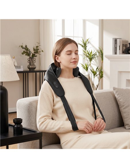 HOMCOM Cordless Neck Massager with Heat, Deep Tissue 4D Shiatsu Neck and Shoulder Massager for Car Home, Gifts for Men Women - pic 203365 | FastDaddyshop