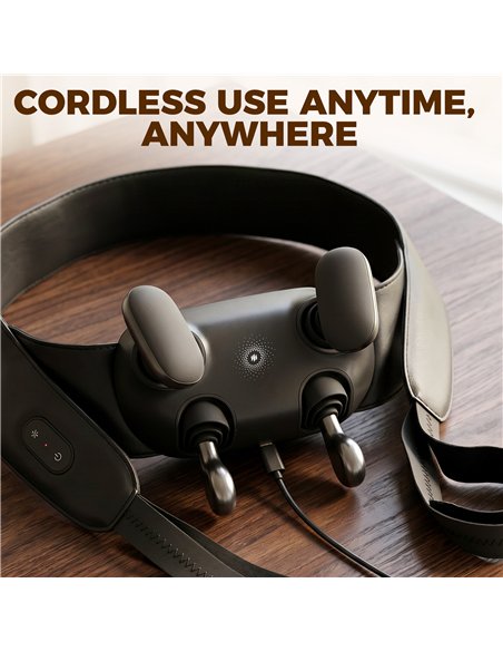 HOMCOM Cordless Neck Massager with Heat, Deep Tissue 4D Shiatsu Neck and Shoulder Massager for Car Home, Gifts for Men Women - pic 203370 | FastDaddyshop