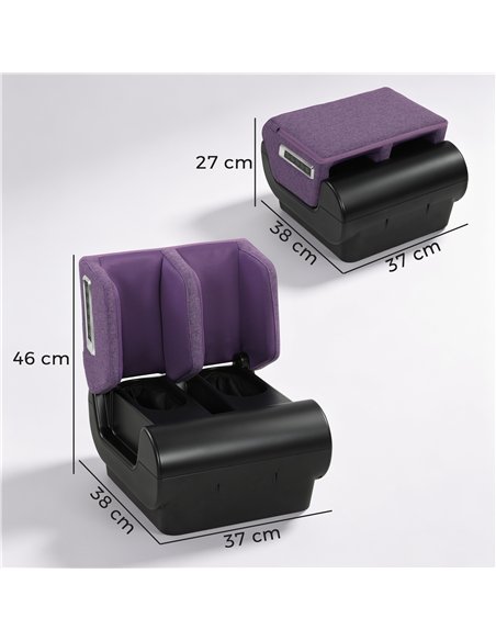 HOMCOM 2 in 1 Foot and Calf Massager with Heat, Air Compression, Timer, 3 Modes & Intensities, Purple and Black - pic 203375 | FastDaddyshop