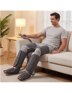 HOMCOM Leg Massager with Heat, Compression, 3 Auto Modes & 3 Intensities,  Foot and Calf Massage Machine 2