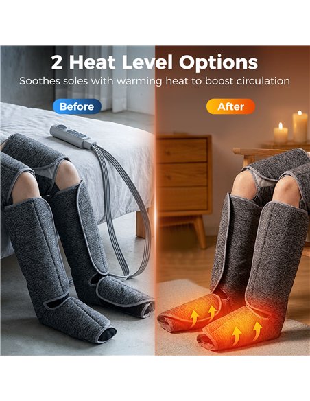 HOMCOM Leg Massager with Heat, Compression, 3 Auto Modes & 3 Intensities,  Foot and Calf Massage Machine - pic 203386 | FastDaddyshop