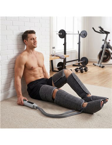 HOMCOM Leg Massager with Heat, Compression, 3 Auto Modes & 3 Intensities,  Foot and Calf Massage Machine